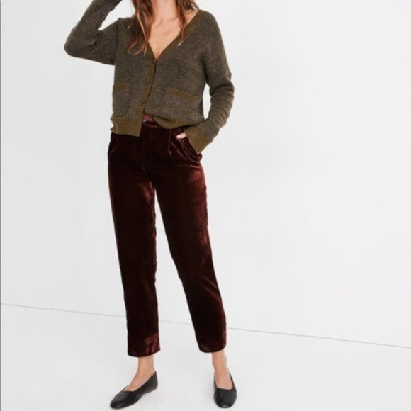 Madewell Pants - Madewell Velvet Tapered Pants
